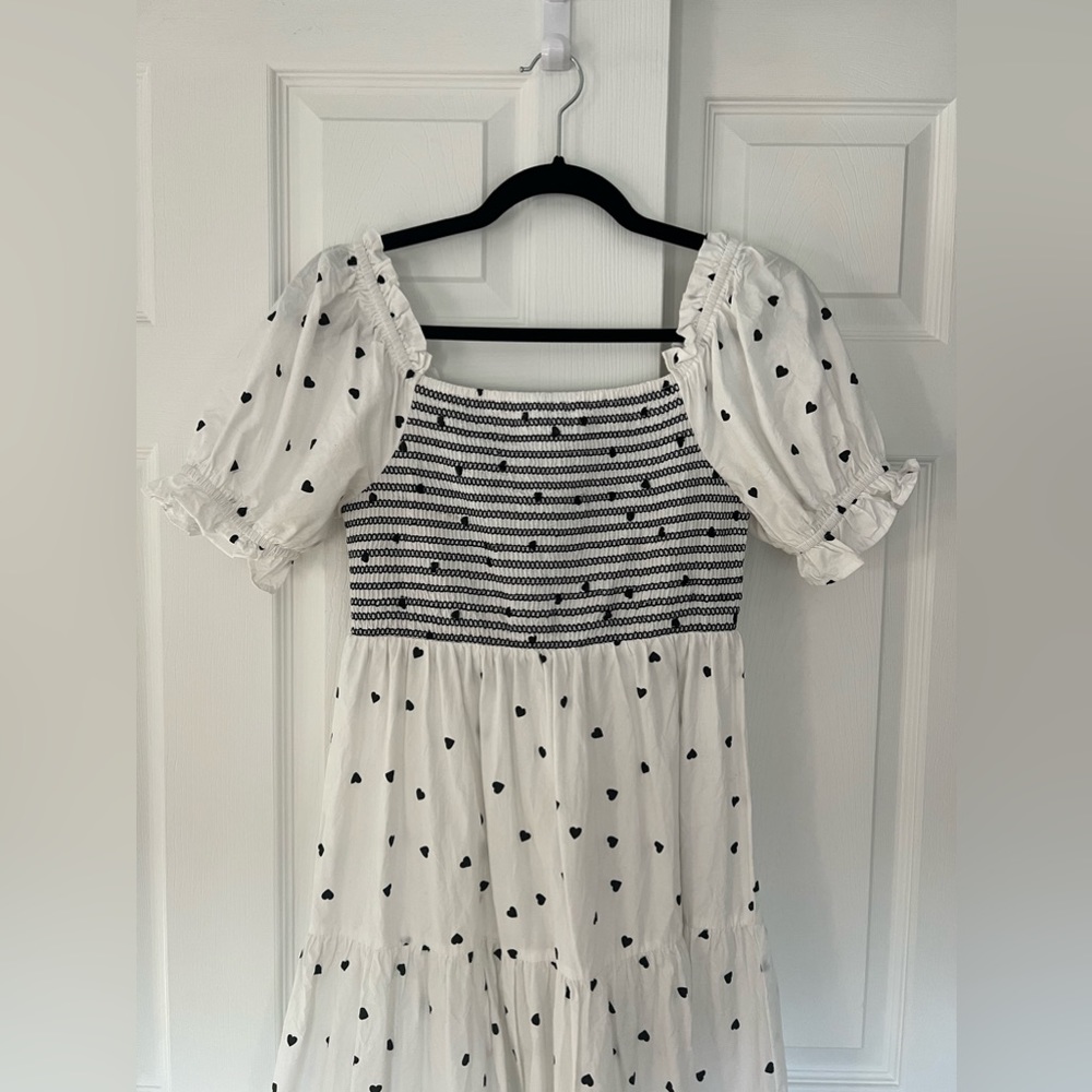 Influence white dress with hearts